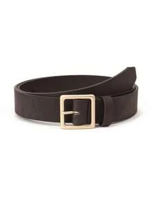 1条复古太阳形扣时尚百搭腰带，简约设计男女通用青少年腰带 - 彩色 - 查看 20