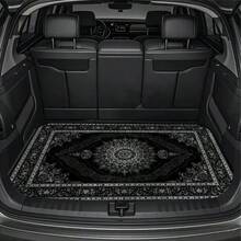 1pc Bohemian Pattern Car Trunk Mat, Keeps Your Car Interior Clean And Fashionable, Practical And Stylish Car Interior Protection, Adds Personalized To Your Beloved Car, Fits All Car Models Trunk Protection. - Trunk Mat - View 9