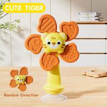 婴儿感官玩具，带吸盘 - 可移动摇铃，配有熊/乌龟/心形手柄，色彩丰富，触感刺激，树脂材质，有助于培养宝宝的动手能力 - 彩色 - 查看 8