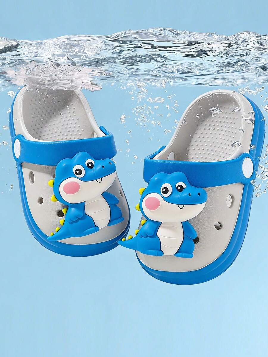 2026 Summer Crocodile Toddler Boys Breathable Sandals, Non-Slip EVA Closed-Toe Beach Slippers For 1-3 Years Old - Blue - View 1