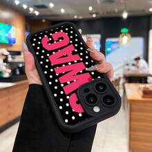 Swag Polka Dot Pattern Phone Case Compatible With  12, 13, 14, 15 Pro,  14 Plus,  15, 16 Pro Max,  17,  17 Pro,  17 Pro Max, And  17 Air. Made Of TPU Material, Anti-Slip And Drop-Proof, Stylish, Luxurious Feel, And Provides High Lens Protection. It's A Perfect Gift For Yourself, Family, Friends, Lovers, And Boyfriends. - CZ11 màu đen - Xem 6