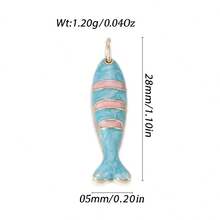 1pc Copper Multi-Style Fish Pendant, Suitable For DIY Bracelets, Necklaces, Anklets, Beach Vacation And Daily Wear, Great Gift Idea - Multicolor - View 6