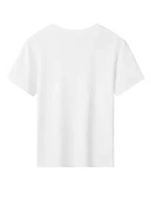 Boys' Y2K Street Casual Crew Neck Short Sleeve T-Shirt, Hell Star Paradise Skull Flame Print, Soft And Comfortable Fabric, Suitable For Kids' Outdoor Activities, Street Loose Casual Hip-Hop Style, Unisex, For Spring & Summer Wear - 白色 - 查看 2