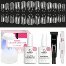 Beetles Gel Nail Kit Short Almond Gift Spree Easy DIY Extension Set Gift For Women - Almond Short 576pcs(Etch-x Nail Kit) - View 10
