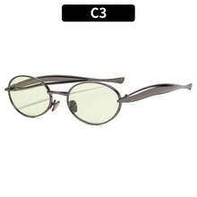 Metallic Oval Sardine  Summer Sun Protection - C7-銀框灰片 - 查看 8