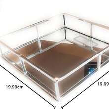 Biznest Square Silver Mirror Candle Tray Plate Wedding Table Decorative Mirror Tray 20CM - 查看 2