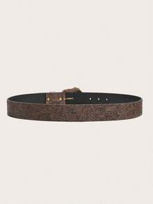 1pc Plus Size Women's Bohemian Vintage Western Style Brown Chunky Belt, Retro Antique Copper Embossed Waist Belt, Suitable Dresses, Coats, Sweaters, Pants, Party, Casual, Dating, Campus, Music Festival, Winter - Cà phê - Xem 5