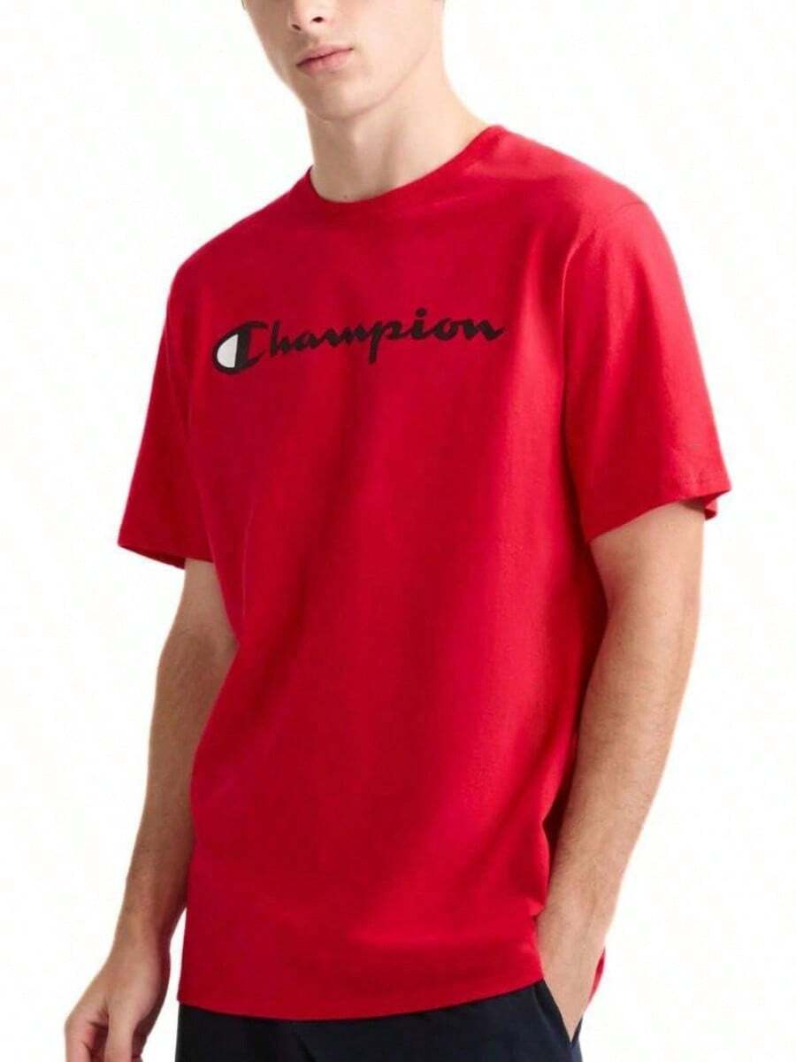 Champion Men's Heritage Short Sleeve Tee, Men's T-Shirts, Vintage Shirts, Men's Tee Shirts, Graphics - 紅色 - 查看 1