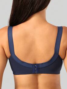 Sujetador sin costuras, transpirable y sin aros para mujer de talla grande, ligero y de cobertura completa - azul real - Ver 2