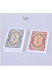 2pcs/Set Waterproof PVC Boxed Red & Blue Pattern Playing Cards, Board Game, 57*89mm Playing Cards, Outdoor Entertainment Prop - Multicolor - View 10