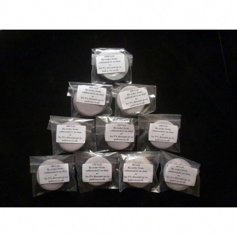 Sanding Discs 2" / 50mm Hook And Loop, Pk Of 100, Mixed Grits. - B - View 1