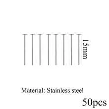 50/100个不锈钢极简弯针 T型针 串珠针 九字针 串珠连接针 耳环手链DIY饰品配件制作 - 頭針 - 查看 27