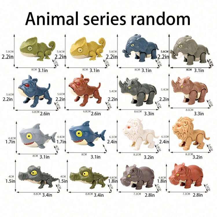 1 pieza/4 piezas/7 piezas Modelo de dinosaurio para niños, modelo de dinosaurio novedoso, juguete de animal de dinosaurio articulado, estilo aleatorio enviado, sin duplicados, juguete transformable, color y estilo aleatorios, regalo de Halloween - Multicolor - Ver 11