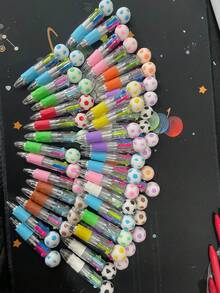 6/12pcs Football Themed Party Gifts - Assorted Ballpoint Pens, Funny New Year Gifts For Sports Enthusiasts, Various Styles Available. Football Pens, Mini Multicolor Pens, Cute & Fun 4-In-1 Pens, Bulk Ballpoint Pens, Birthday Gifts, Easter Teacher Supplies, Perfect Football Party Favors, Random Styles - Sets - View 11