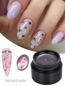 5毫升花朵UV凝胶指甲油，蓝紫色花朵UV指甲油，可卸UV指甲油，DIY彩绘美甲油，美甲装饰 - 彩色 - 查看 2