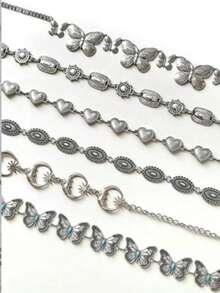 金色时尚腰链，适合女性日常及节日佩戴的链条腰带 - 彩色 - 查看 1