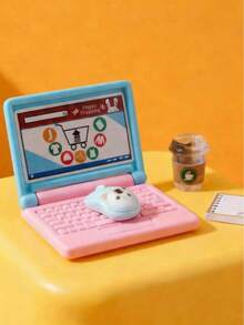 1:12 比例迷你娃娃屋家具小摆件套装 - 笔记本和鼠标，娃娃屋微缩模型，迷你玩具，迷你物品，娃娃屋迷你家具和电器，娃娃屋家居装饰，房间装饰，角色扮演装饰，派对装饰，小礼物，情人节、复活节和愚人节最佳迷你玩具 - 彩色 - 查看 9