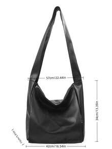 1个新款大容量斜挎包，街头时尚翻盖邮差包，复古软皮单肩包 - 彩色 - 查看 12