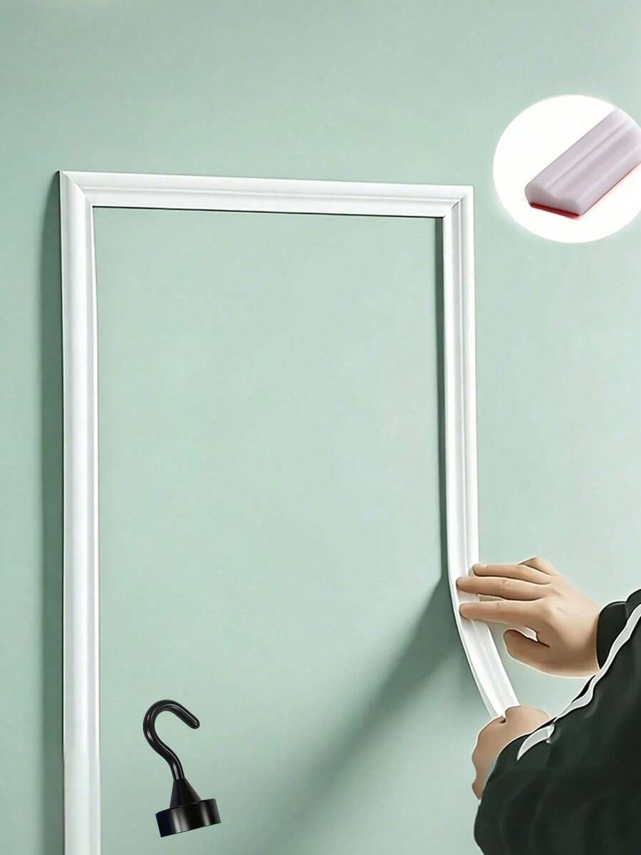 Nẹp trang trí tự dính kiểu Châu Âu 100cm/3.0m, chất liệu PVC mềm, mịn và mềm mại, thích hợp cho chân tường, viền tường phía sau TV, dễ dàng trang trí nhà cửa và sàn nhà, thiết kế thời trang, cạnh thanh lịch, nhựa, nẹp trang trí nhẹ, nẹp trang trí tự dính, dành cho người đam mê DIY, nhà thiết kế nội thất. - nhiều màu - Xem 1