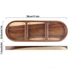 2pcs Rosewood Serving Tray, Bamboo & Wood Platter, Cold Cut Cheese Board, Appetizer Plate For Meat, Cheese, Bread, Fruit, Vegetables, Home Use (Rosewood) - Acacia Wood Pallet - View 27
