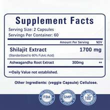 PSLALAE Shilajit - Reduces Stress & Anxiety, Promotes Heart & Bone Health, Boost Energy, Enhance Thinking And Memory, Boosts Immunity - 120pcs - 三瓶裝-最佳選擇 - 查看 2