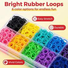 1 hộp/4500 chiếc Dây cao su nhiều màu với 15 màu dùng để làm vòng tay, vòng cổ, dây đeo điện thoại tự làm, màu sắc ngẫu nhiên - Nhiều màu - Xem 11