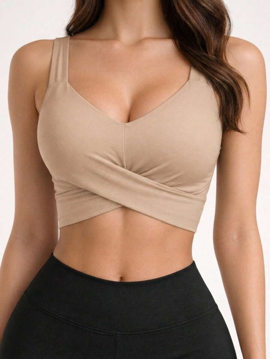 Women's Cropped Top In Spandex With Padded Cups, Super Comfortable, Summer Fashion. - 裸體 - 查看 1
