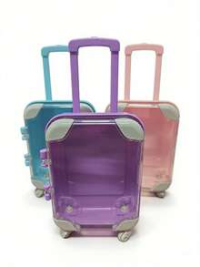 1pc Mini Suitcase - Durable Colorful ABS Trolley Case, Suitable For Teenagers And Storage Use - Dollhouse - Perfect For Travel, Party And Small Item Organization. (Multiple Colors Available) - A - View 2