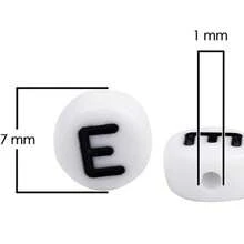 1550 Piezas Separador abecedario acrílico luneta letra para bisutería y manualidades cuencas abalorios - abecedario corazón colores transparentes - Ver 3