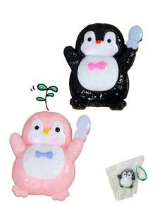 1/4个闪亮水晶捏捏乐企鹅,柔软回弹捏捏乐玩具,缓解压力和焦虑,粘性指尖玩具,适合儿童和成人,抗压手部玩具,可爱小玩意,Taba Squishy,趣味可爱礼物,生日礼物,复活节礼物,万圣节礼物,圣诞节礼物 - 彩色 - 查看 11