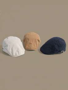 Unisex Retro Avant-Garde Beanie Hat, Japanese Street Style Reversed Wear Beret Cap, Hipster Artist Cap - Forward Cap - View 4