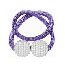 Magnetic Curtain Tiebacks Tie Backs Buckle Clips Holdbacks Ball For Curtain - 1 Purple Item - View 1