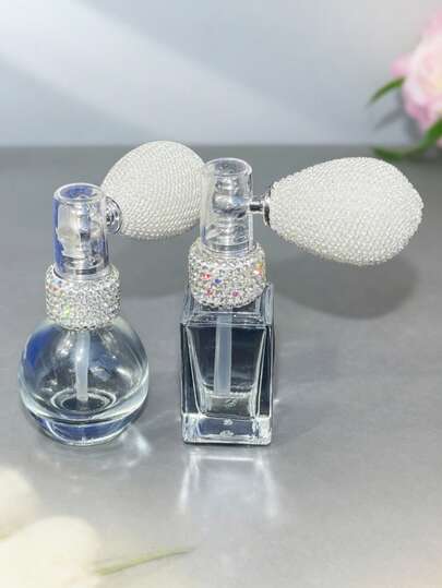 1pc Pearl Powder Spray Bottle, High-End Sparkling Rhinestone Powder Tooth Powder Refillable Travel Cosmetic Mist Sprayer, Gift