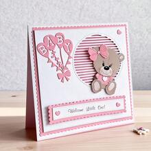 1pc Creative Bear Shaped Cutting Die, Suitable For Scrapbooking, Embossing Templates, Handmade Card Making, Metal Cutting, Gift Card Craft Tools - A - View 1