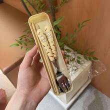 Portable 4-Piece Dining Set: Artisan Design Featuring Elegant Ceramic Handle And Premium Stainless Steel Body - Pink - View 9