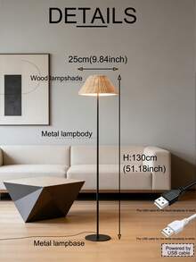 1pc Flower Pattern Floor Lamp, Minimalist Elegant Decor Piece Suitable For Bedroom, Living Room, Office, Atmosphere Lamp, Night Light - Multiple Colors - View 3