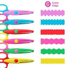 Decorative Scissors For - Craft Set With Various Interesting Patterns  And Smooth Cutting - 6 Scrapbook Scissors And 6 Paper Punches Set Of 12 Funny And Colorful Khh - Set Of 12 - View 5