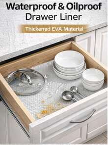 可定制防滑抽屉垫卷，防水易清洁，适用于厨房、衣柜、鞋柜、家居收纳，附赠清洁布 - 彩色 - 查看 11
