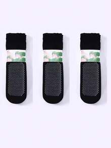 1/5/10/20/30 Pairs Lace Trim Silky Socks With Non-Slip Grip, Loose Fit Ankle Socks For Pregnant Women & Elderly - Multicolor - View 18