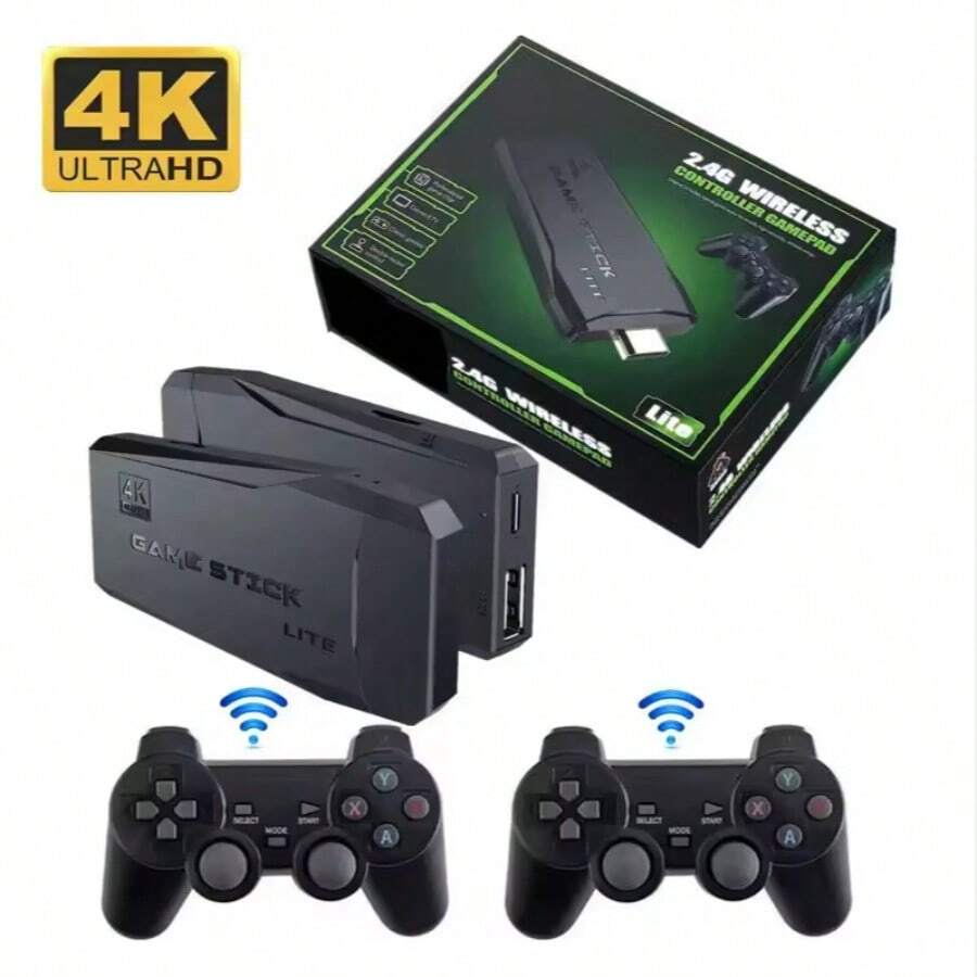 Consola Retro M8 Mini, 64GB, 20,000 Juegos Integrados, Salida TV HD, 2 Mandos Inalámbricos 2.4G