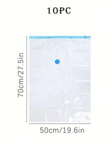 10pcs Vacuum Compression Storage Bags, Manual Air Suction Seal Bags, Suitable For Shirts, Blankets, Pillows, Pants, Space Saving For Home, Dorm, Closet, Bedroom, Bathroom, Travel Accessories, Storage Organization, Travel Essentials - Multicolor - View 13