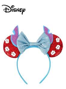 Disney 1件迪士尼系列服装头饰，角色扮演服装，卡通史迪奇和米奇耳朵发箍，节日派对独特设计发箍，女士发饰 - 彩色 - 查看 8