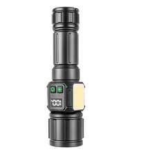 Long Range White Light Flashlight, COB Digital Battery Level Display Magnetic Bright Flashlight, Suitable For Camping, Hiking, Adventure - Multicolor - View 8