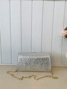 Women's Niche Design Handbag, Minimalist Personalized Versatile Crossbody Chain Shoulder Bag - Silver - View 7