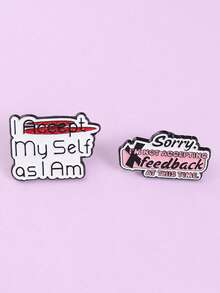 1 Bộ ghim cài áo tráng men thể hiện cá tính, chấp nhận bản thân, kèm huy hiệu cài áo "Xin lỗi, tôi không chấp nhận phản hồi", quà tặng. - Nhiều màu - Xem 4