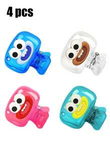 4个亮色旅行牙刷盒,配1个金属牙膏挤压器,透气设计,适合居家、宿舍和旅行使用 | 可爱的牙刷头收纳盒,适合浴室整理、大学必备、家庭旅行和返校季 | 塑料防水牙刷架,防尘收纳盒(红/蓝/白/绿) - 彩色 - 查看 21