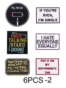 Bộ 3/6 miếng vá thêu chữ cái tiếng Anh nhiều màu sắc, hình hoạt hình dễ thương bằng polyester, miếng vá ủi quần áo tự làm, phụ kiện may vá, miếng vá vải để may/dập nóng cá nhân hóa cho mũ và quà tặng mẹ, miếng vá thêu tên tùy chỉnh, nhiều màu sắc, thú vị, độc đáo, quà tặng bạn trai, bạn gái, trường học, văn phòng, giáo viên, đồng nghiệp, áo khoác, mũ lưỡi trai, áo sơ mi, áo khoác, ba lô. - Nhiều màu - Xem 20