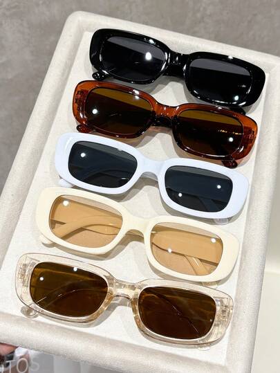 5pcs Multicolor Oval Full Frame Perfect Sweet Personality Best Friend Style Fashion Glasses,For Women - Musical Festival,Tropical Beach Vacay,Bachelorette Partywear,Street-Photography Accessories