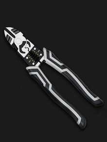 1pc Multi-Function Pliers 9 Inch, Steel Wire Pliers, Diagonal Pliers, Industrial Pointed Pliers, Labor-Saving Anti-Slip Handyman Pliers Electrician Tool Set/Christmas Gift - Black and White - View 10