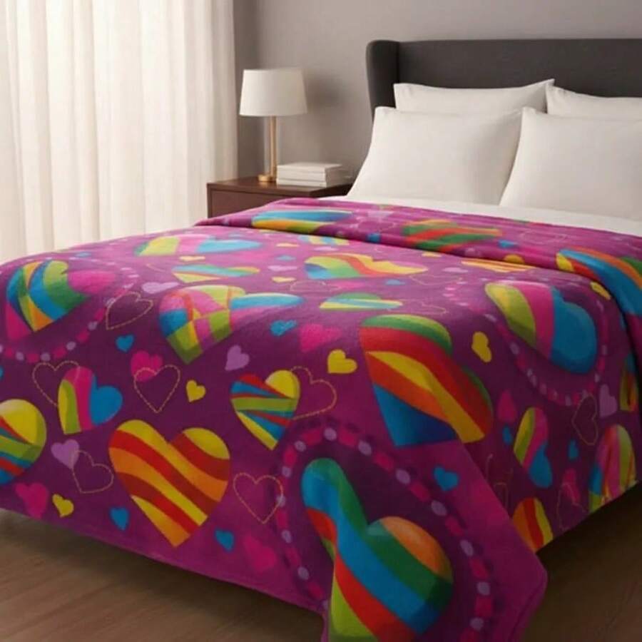 Dormitory Bedding - Hearts - View 1